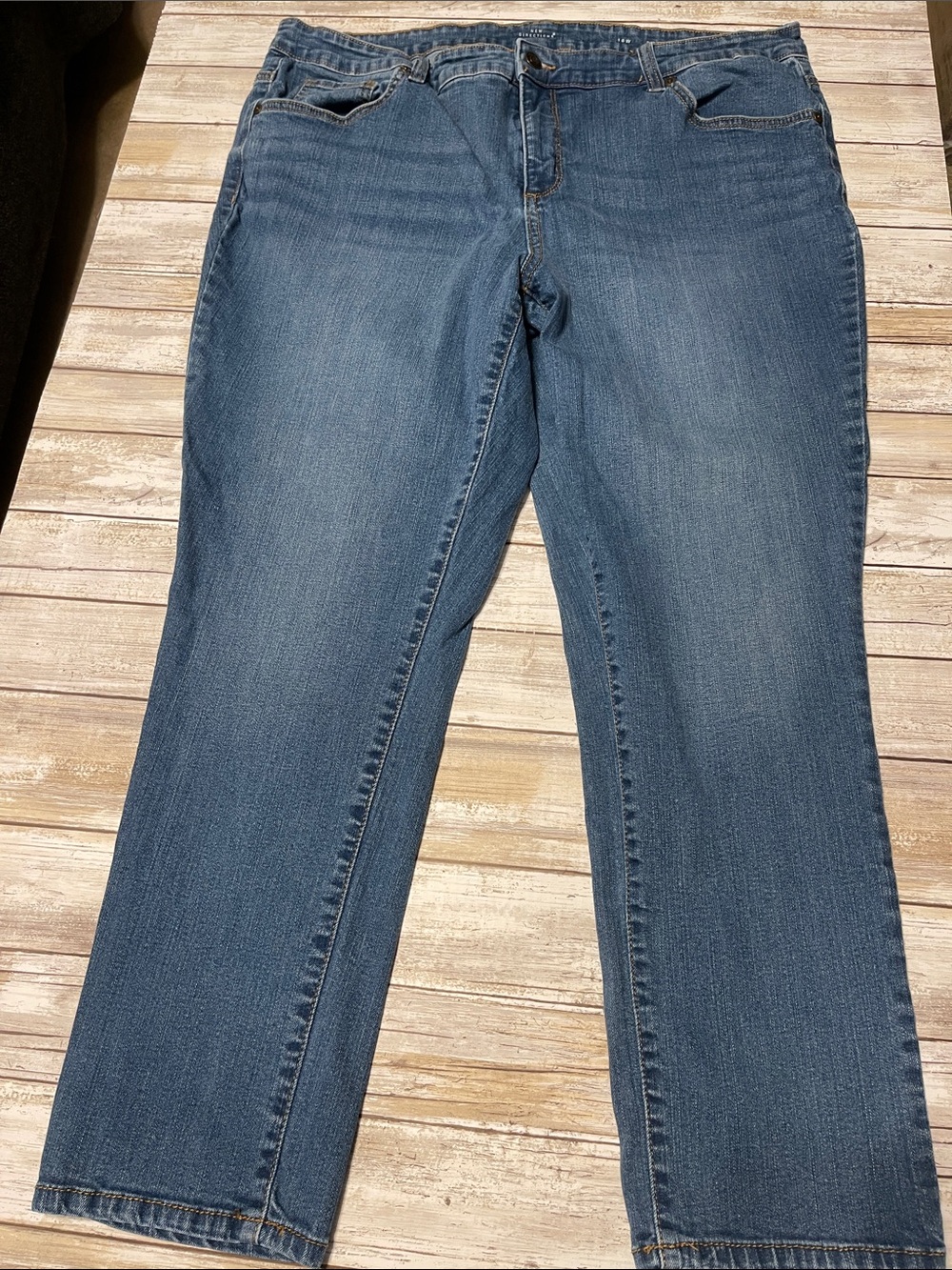 new directions Straight Leg Midwash Blue Jeans